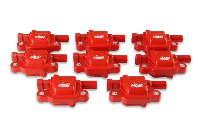 82658 MSD Ignition Coil Blaster LS 2005-2013 GM LS2_LS3_LS4_LS7_LS9 Red 8-pack